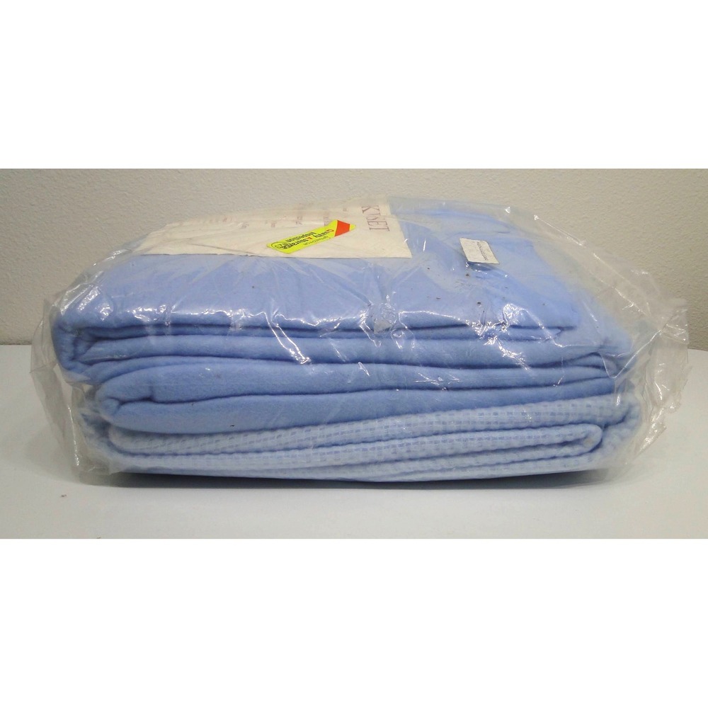 Chatham CMI Industries Blue Acrylic Blanket Set Full 80x90 Thermal Conventional - Picture 8 of 9